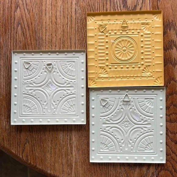 (3) 6x6” tin panels farmhouse decor - Picture 3 of 3